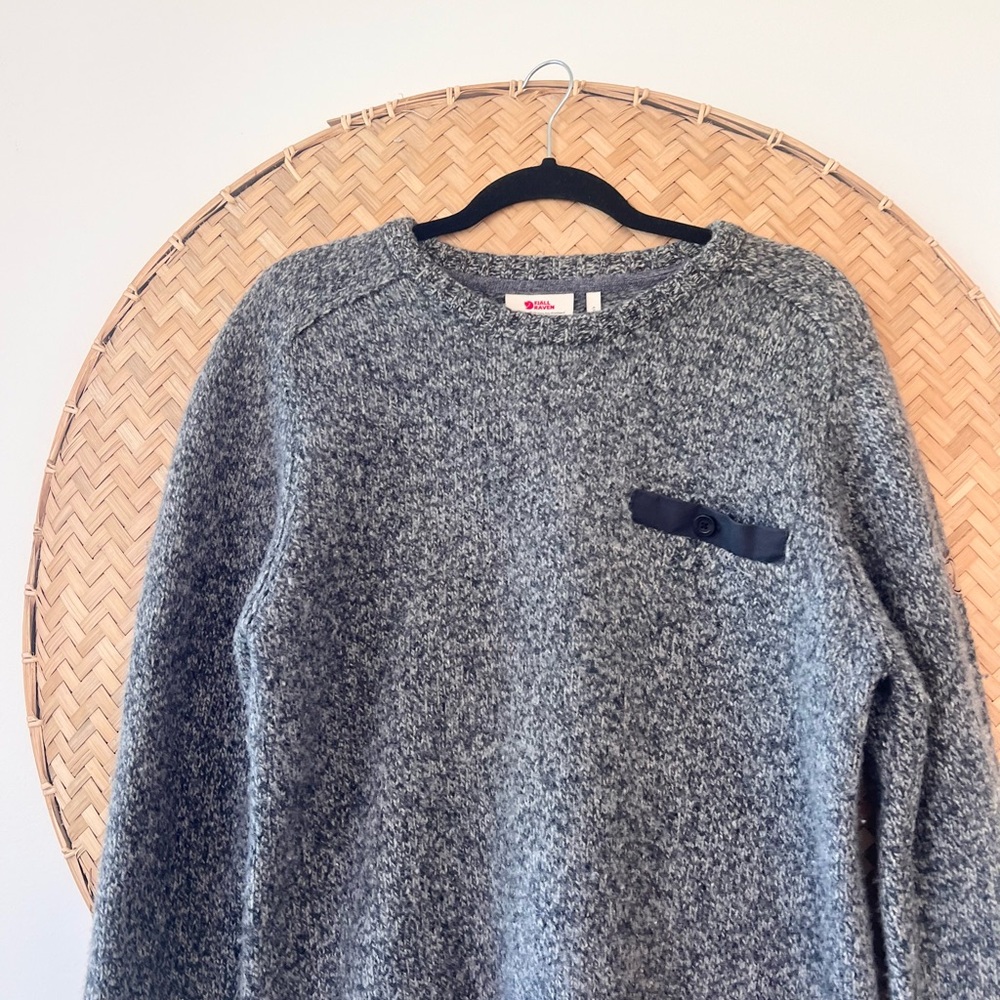 Fjällräven‎ Lada Round-Neck Sweater Herren-Pullover Strickpullover Braun EUC